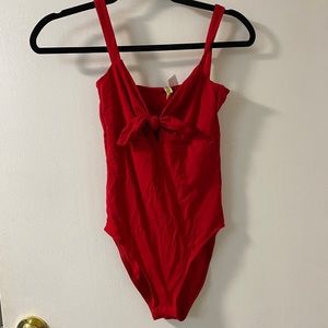 Super cute, red, tie up body suit!❣️
